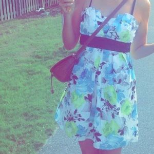 Bright Floral Sun Dress Built in Bra
